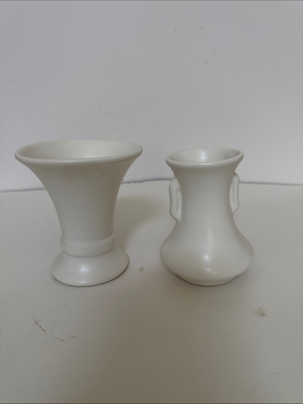 Restoration HardwareMinimal White Ceramic Accent Vases Set